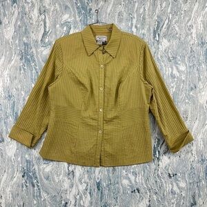 Olive Green Button-Up Shirt